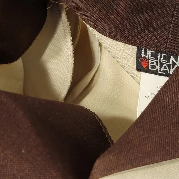 HELENE BLAKE Women's Striped Color Block Lightweight Suit Jacket Blazer Size 8 - Picture 11 of 12